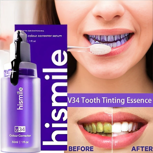 Teeth Removing Deep Smoke Stains Gingiva Protection Purple Orthopedic Toothpaste, Purple Teeth Whitening Toothpaste Kit